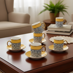 Porcelain Mug Set - 12 Pcs